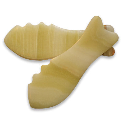 PREMIUM Hand Carved Jade Fish Shape Gua Sha Tools (2pcs) - MediKore